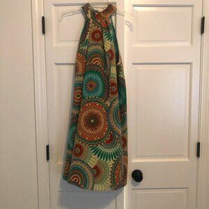 NEW Size Medium Silky Halter Colorful Dress